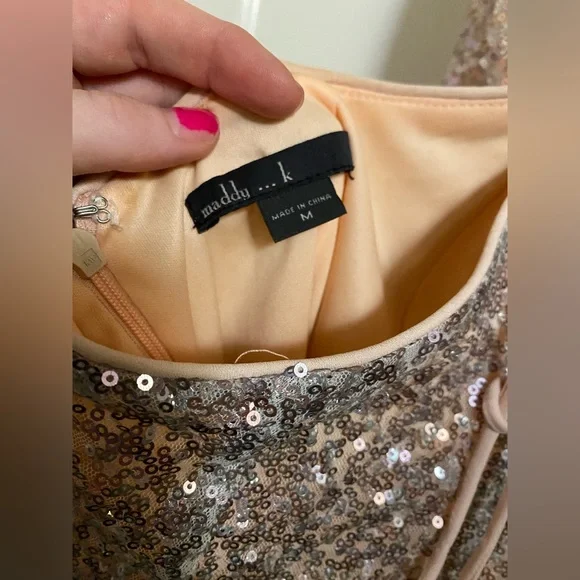 Pink Sequin Backless Mini Party Dress sz Med barbiecore - Picture 6 of 10